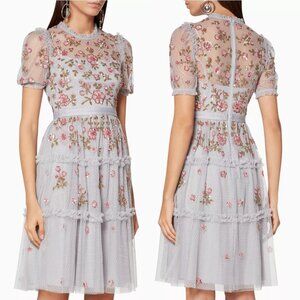 Needle & Thread Carnation Sequin Midi Dress in Grey 10